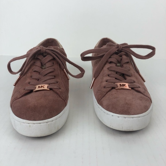 Michael Kors Women's Dusty Rose Suede Sneakers - Picture 7 of 15